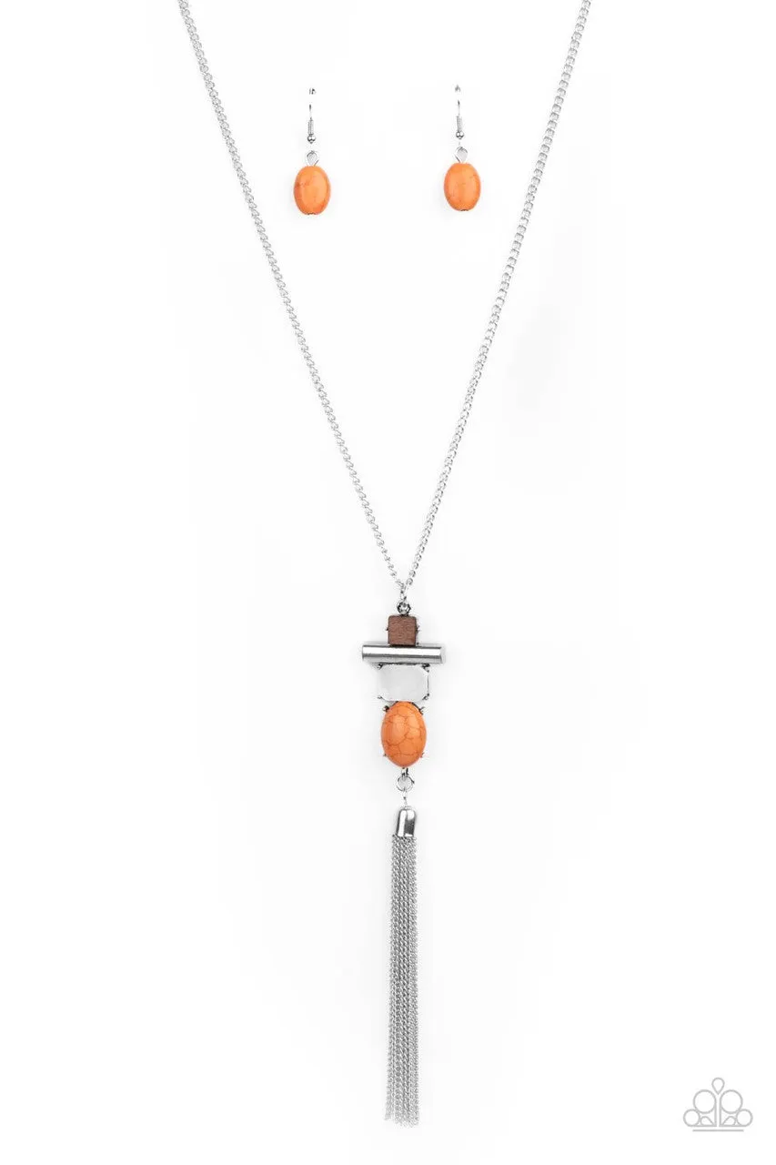 Natural Novice Orange Paparazzi Necklace