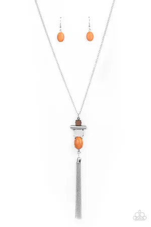 Natural Novice Orange Paparazzi Necklace