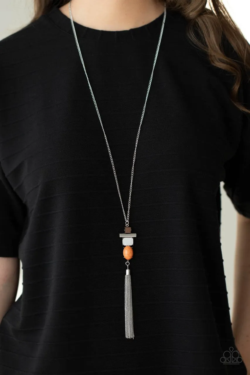 Natural Novice Orange Paparazzi Necklace
