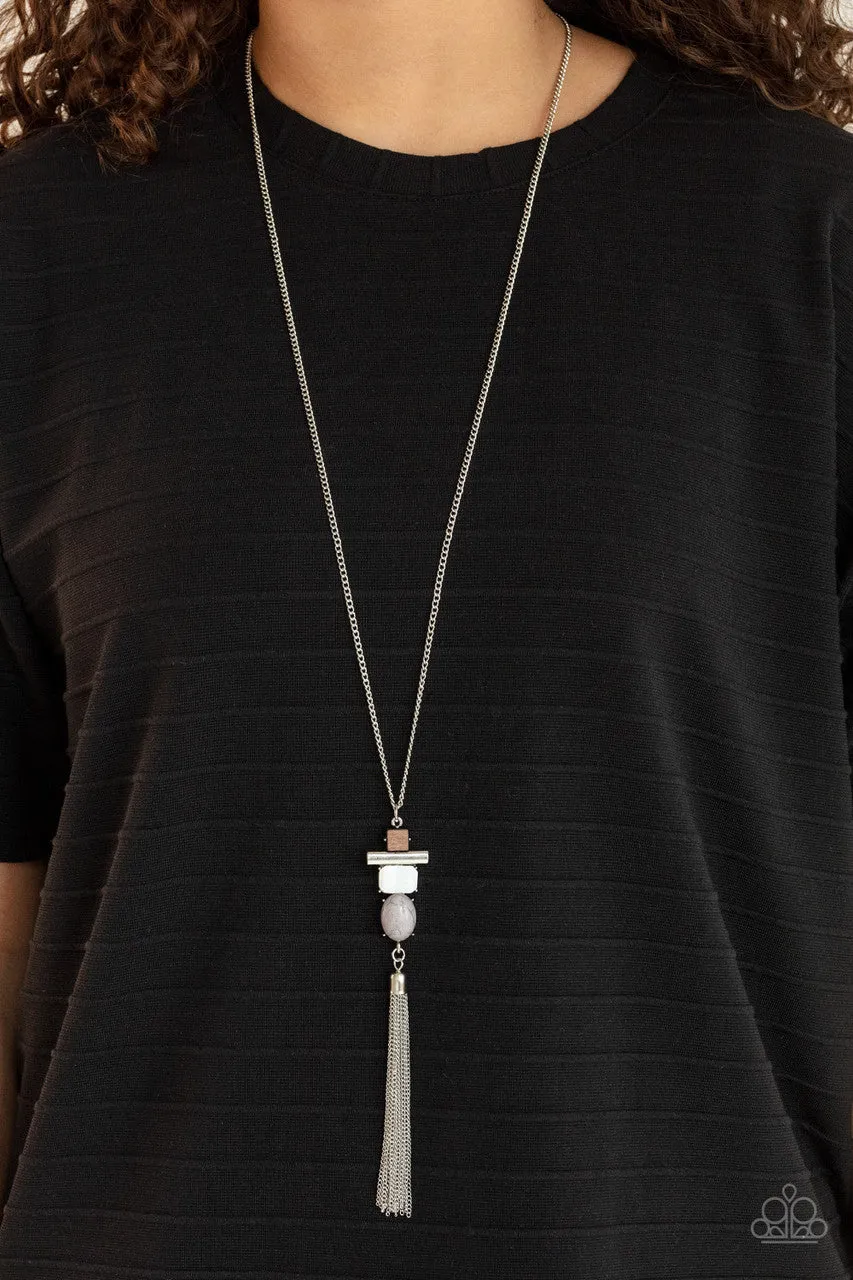 Natural Novice Silver Paparazzi Necklace