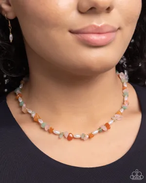 Natural Nuance - Multi - Colorful Stone Paparazzi Short Necklace