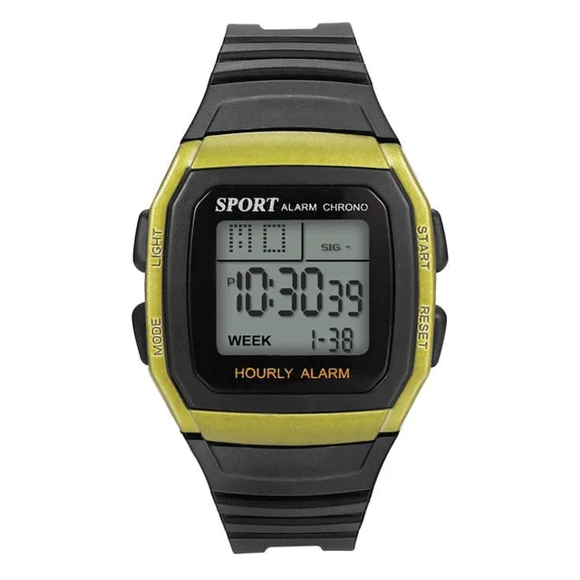 New Men Waterproof Wrist Watch High-End Multi-Function 30M Sports Waterproof Electronic Watch LED man Fitness Multi-function Q