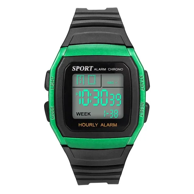 New Men Waterproof Wrist Watch High-End Multi-Function 30M Sports Waterproof Electronic Watch LED man Fitness Multi-function Q