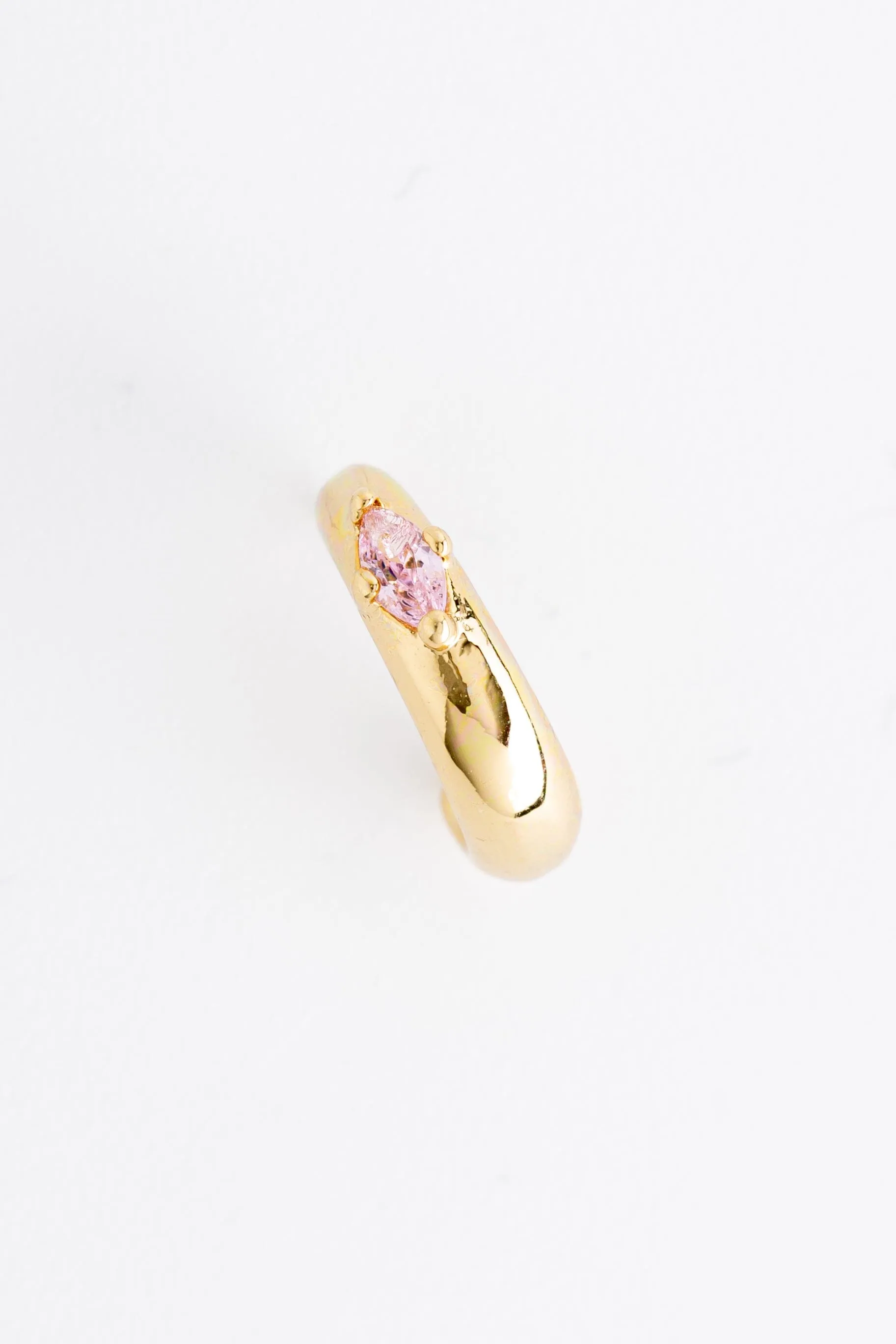 October Tourmaline J-Hoop Earrings
