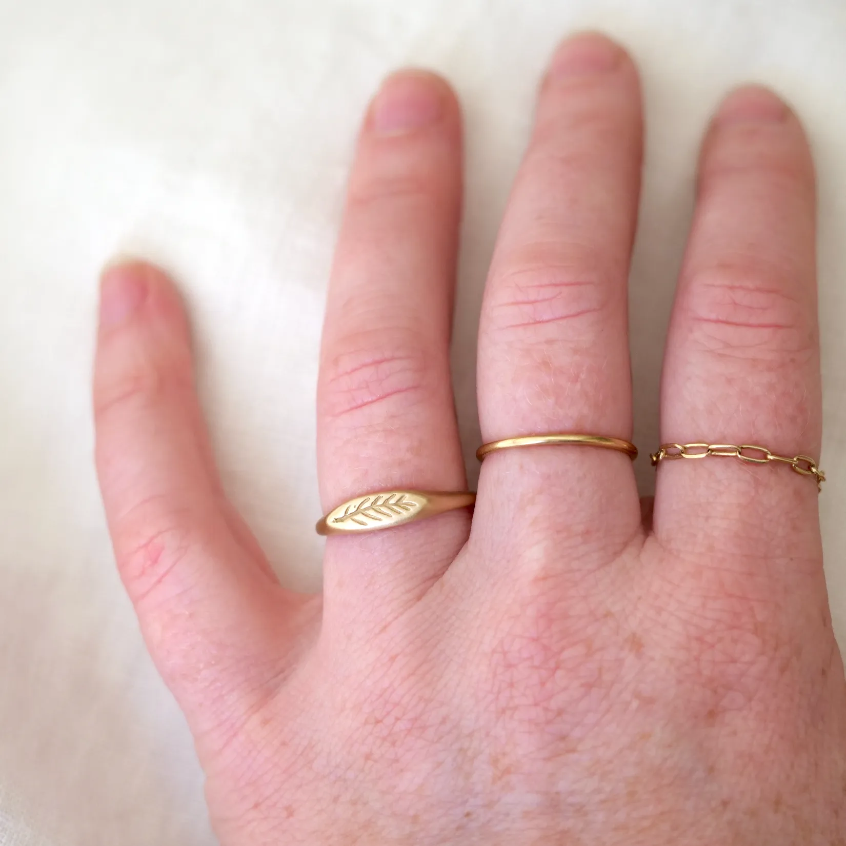 Olive Branch Signet Ring