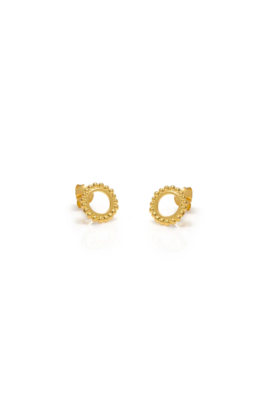 One & Eight Gold Maxi Meadow Studs