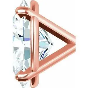 Oval Center 4 Prong Martini Earrings