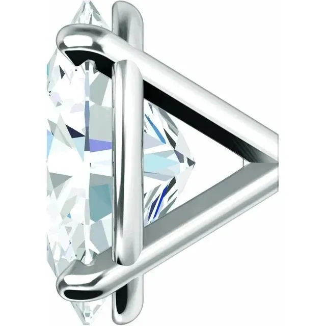 Oval Center 4 Prong Martini Earrings