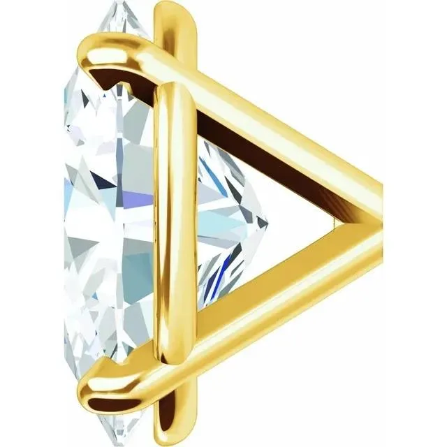 Oval Center 4 Prong Martini Earrings