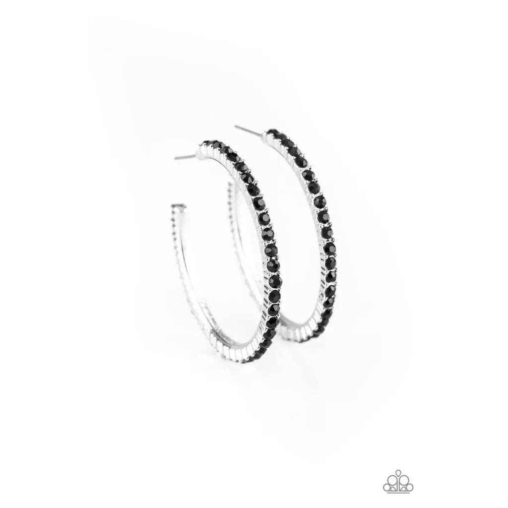Paparazzi Must Be The Money - Black Earrings