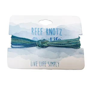 Pastel Hues Handmade Wax Cord Reef Knot Bracelet