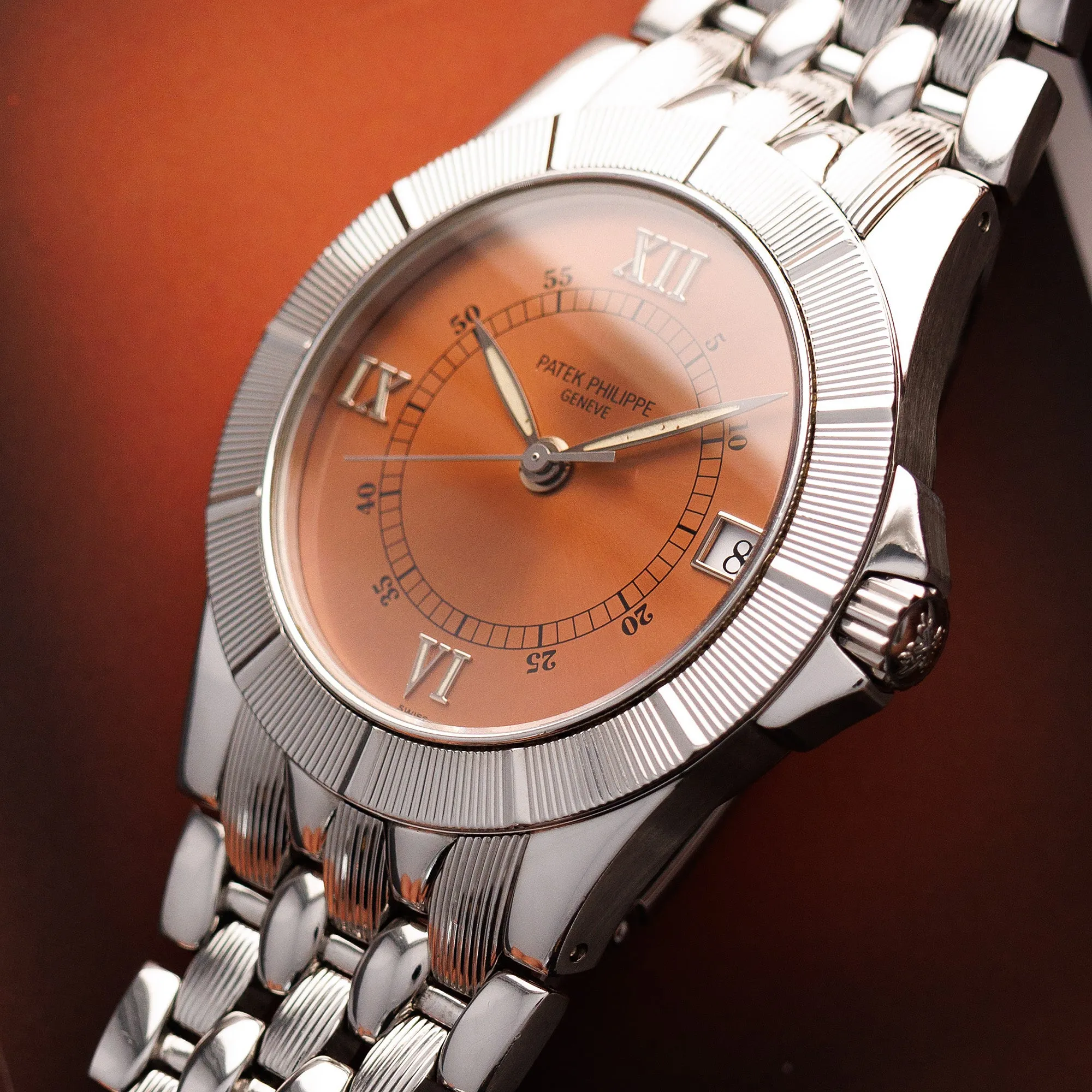 Patek Philippe Steel Neptune Watch Ref. 5080 with Salmon Dial