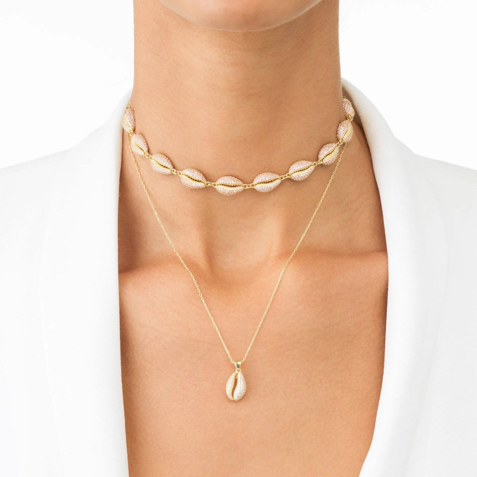 Pavé Shell Necklace