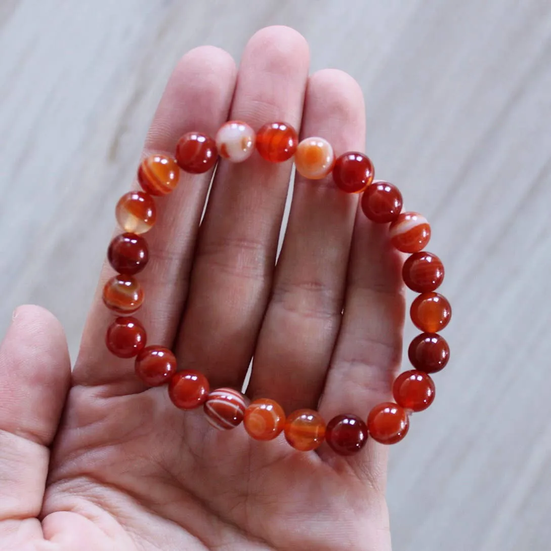 Pebble House Carnelian Bracelet 6 mm