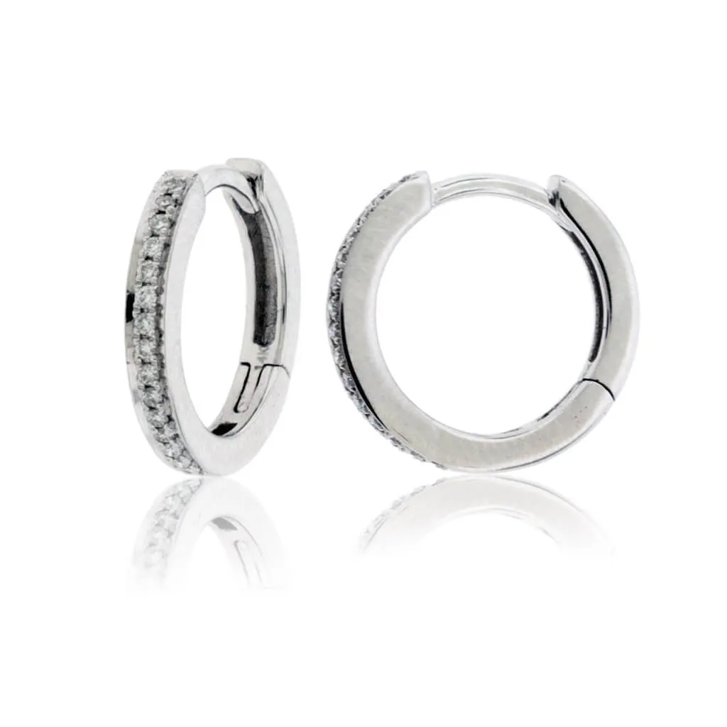 Petite Diamond Huggie Hoop Earrings