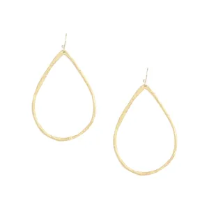 Petite Hammered Hoops in Gold