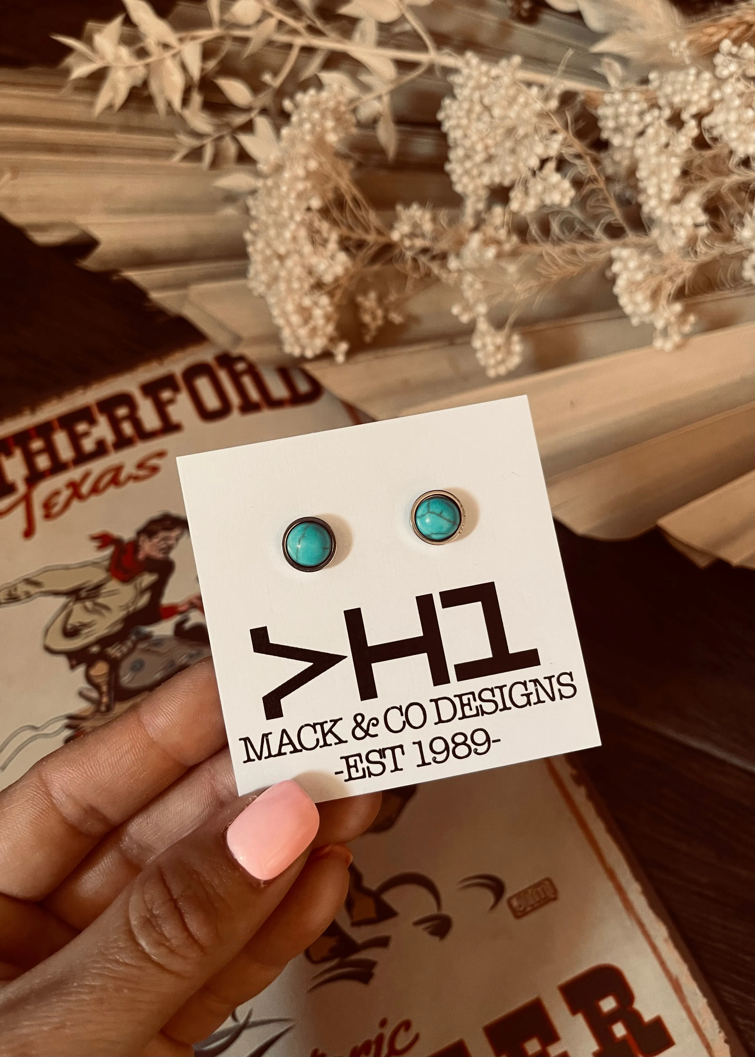 Peyton Turquoise Studs