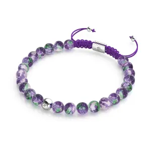 Picasso Porcelain Macrame Bracelet | Grape