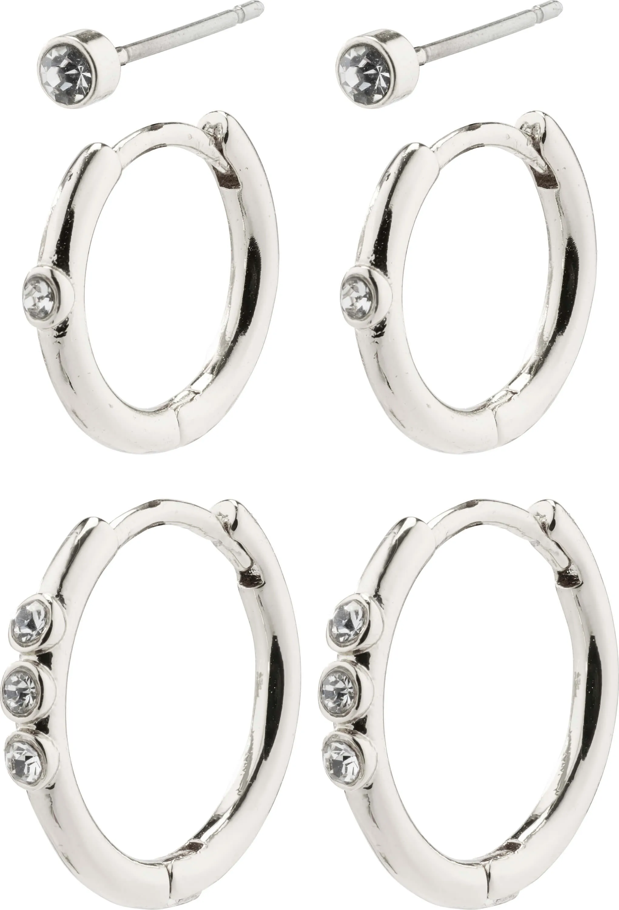 Pilgrim Ecstatic Silver Earrings Set