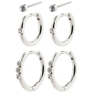 Pilgrim Ecstatic Silver Earrings Set