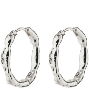 Pilgrim Eddy Silver Organic Large Hoop Earrings