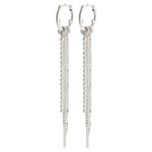 Pilgrim Nur Silver Small Hoop Fringe Earrings