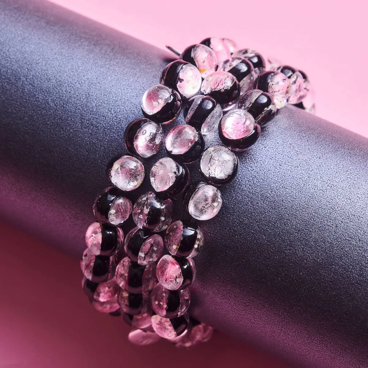 Pink Moon | .925 Sterling Silver | Lunar Glass Bracelet