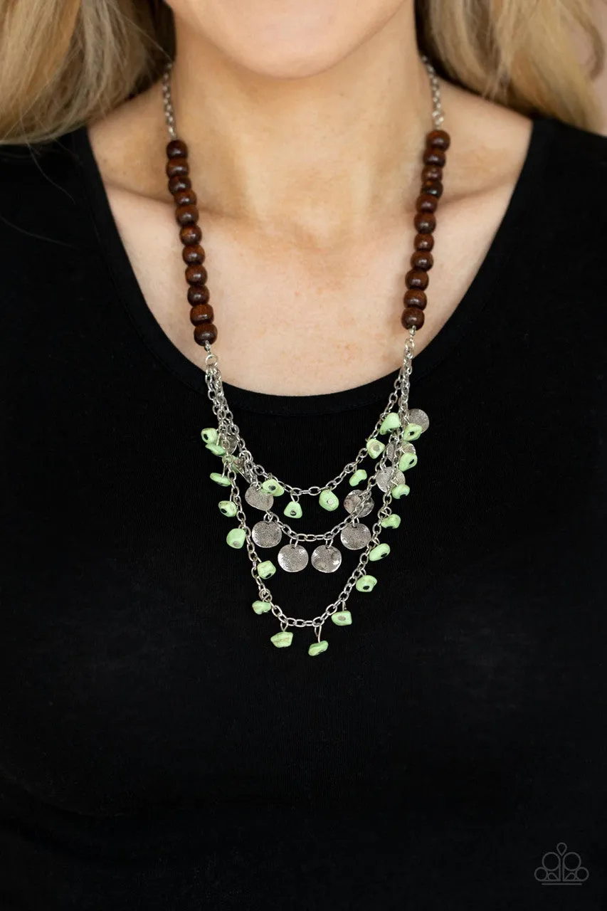 Plains Paradise Green Paparazzi Necklace