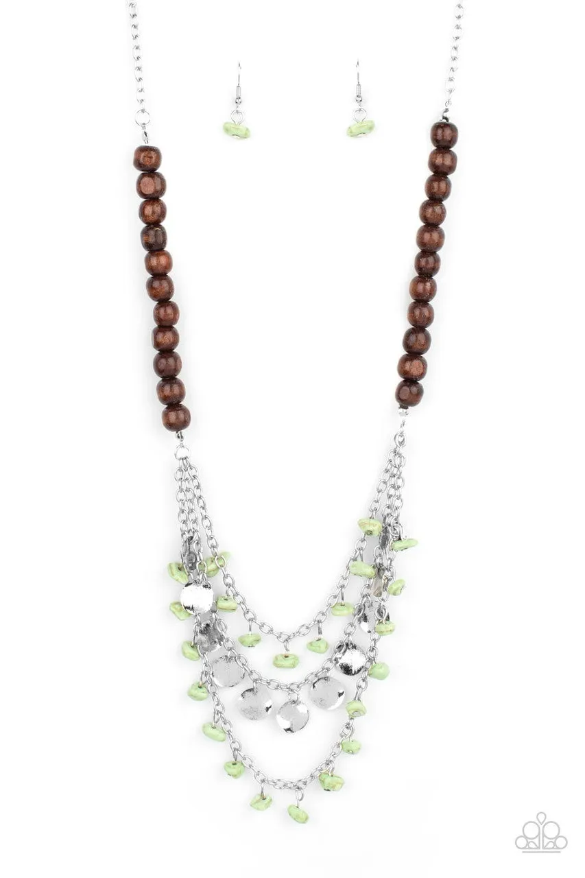 Plains Paradise Green Paparazzi Necklace