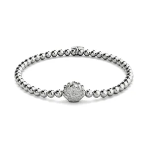 Playa | Silver | Crystal Sea Shell Charm Bracelet