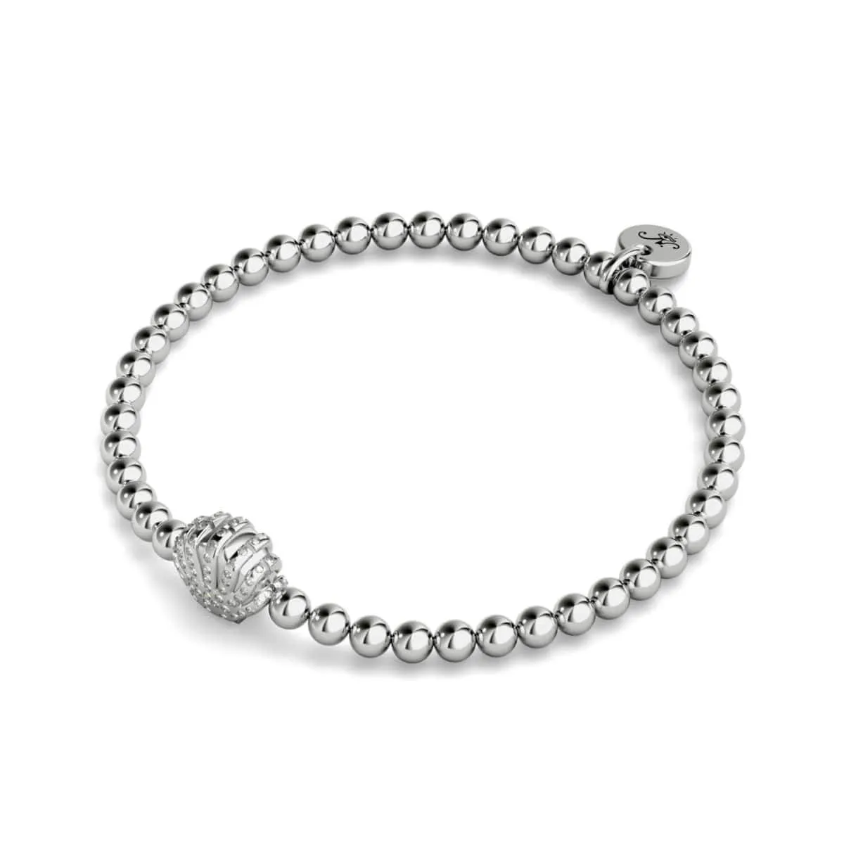 Playa | Silver | Crystal Sea Shell Charm Bracelet