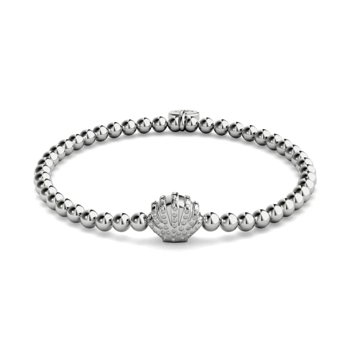 Playa | Silver | Crystal Sea Shell Charm Bracelet