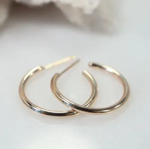 Post Hoop Earring Round 1.5mm Choose Your Metal