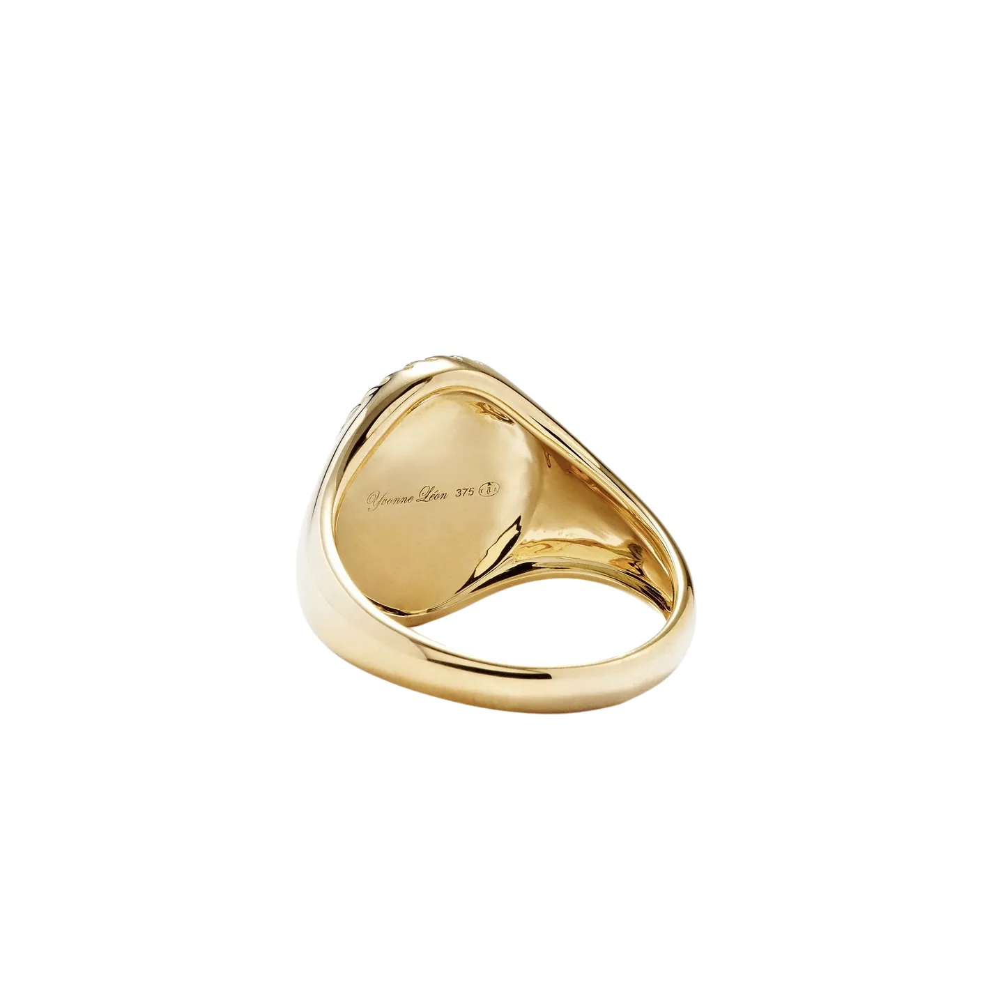 Precious Oval Signet Ring with Diamond Bezel