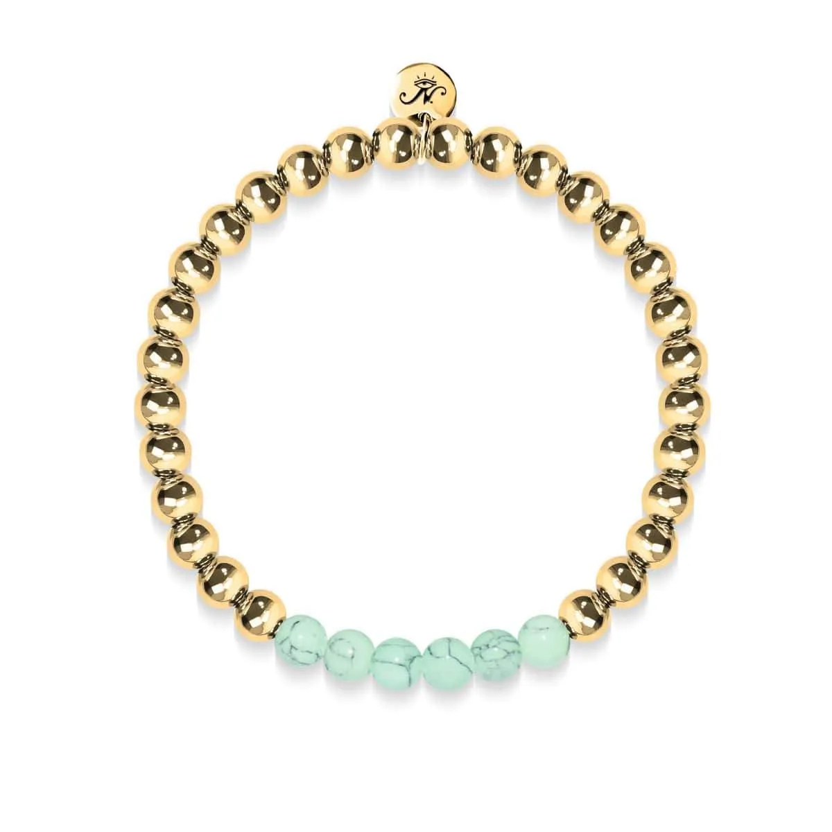 Proud | 18k Gold | Green Turquoise | Gemstone Expression Bracelet