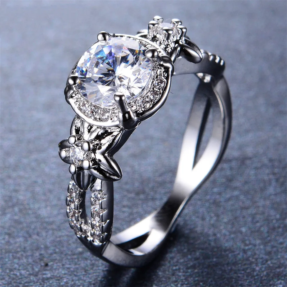 Punk Jewelry S Style Red Zircon Stone Ring Black Gold Filled Unique Party Finger Rings For Women Bohemian Bijoux