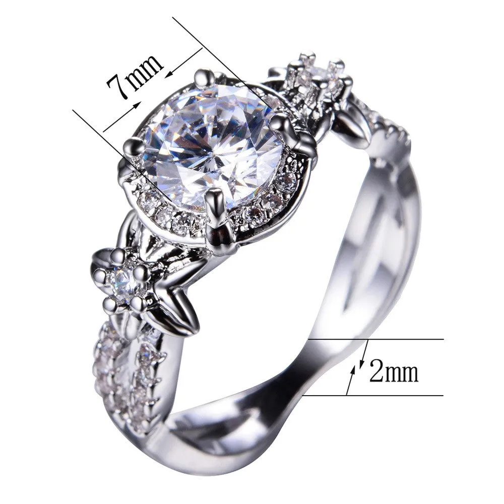 Punk Jewelry S Style Red Zircon Stone Ring Black Gold Filled Unique Party Finger Rings For Women Bohemian Bijoux