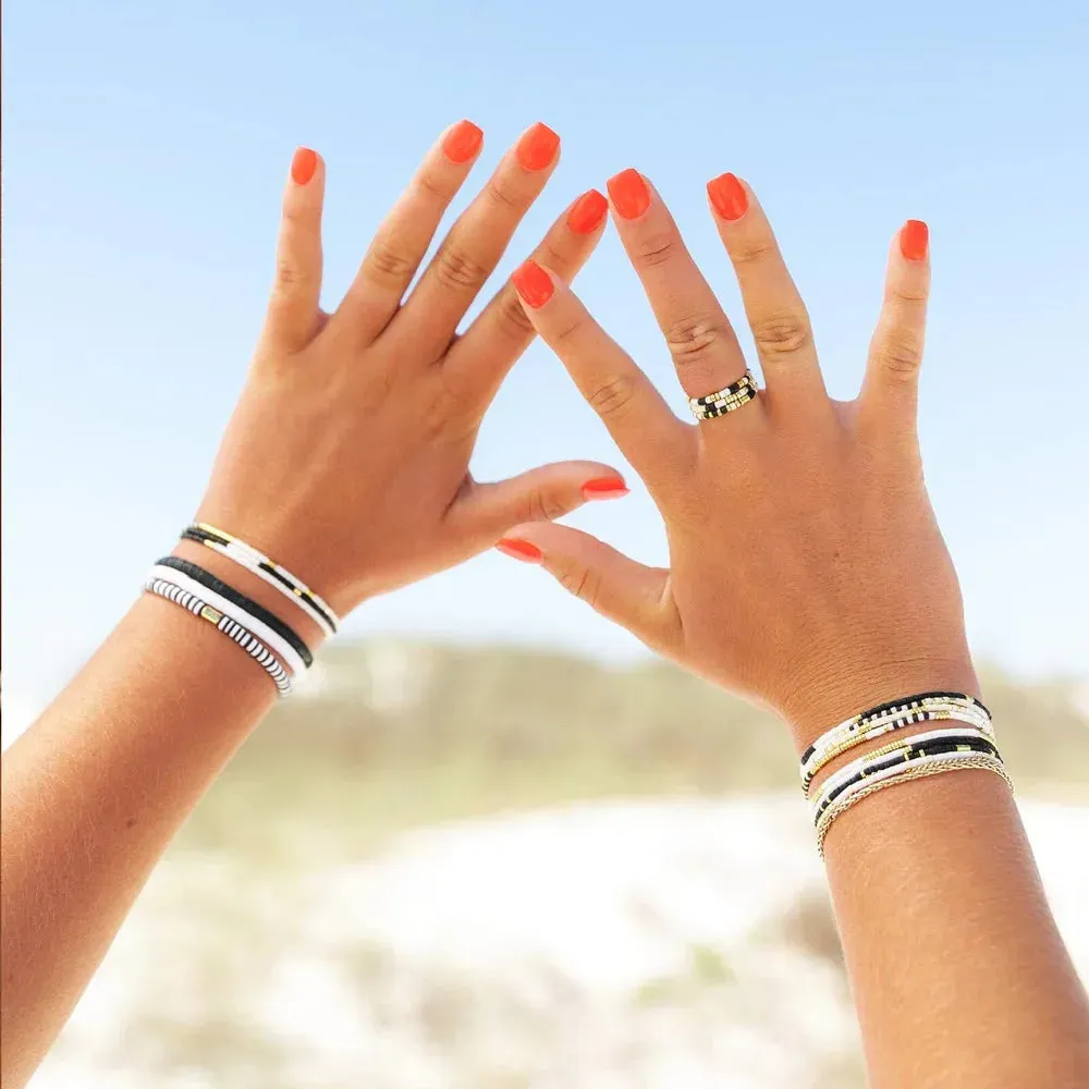 Pura Vida Monochrome Stretch Bracelet 8pk