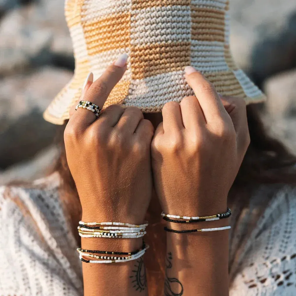Pura Vida Monochrome Stretch Bracelet 8pk