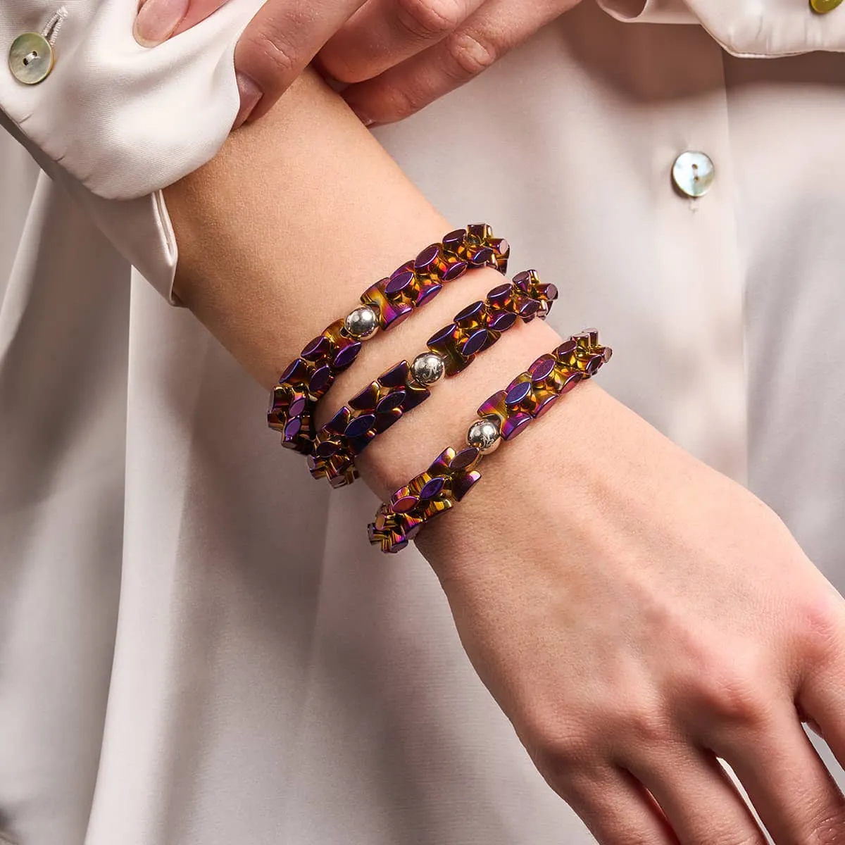 Purple Sunset | Monroe Links | Hourglass Bracelet