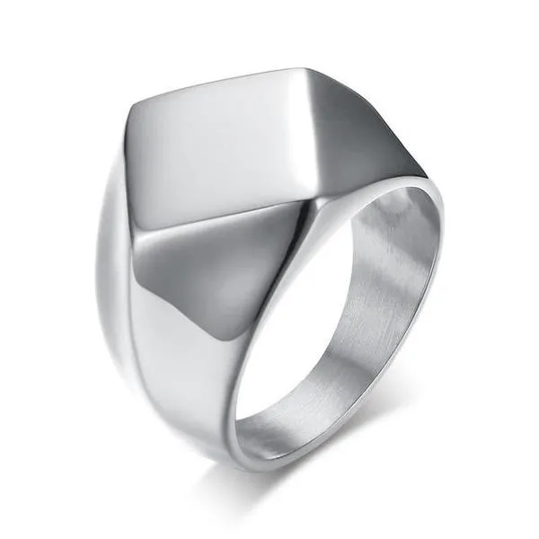 Quadrangle Flat-Top Signet Ring