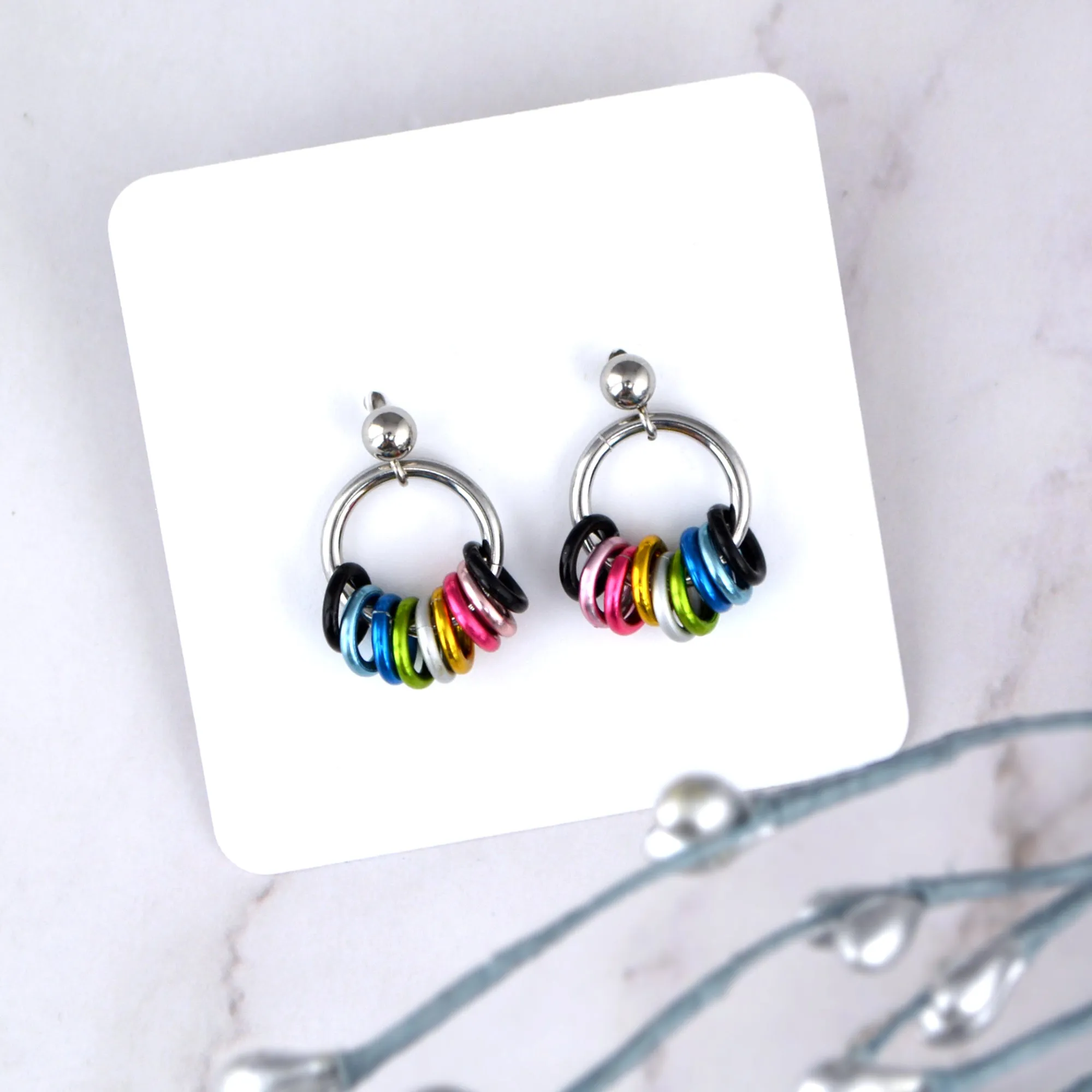 Queer Pride - Small Hoop Earring on Post