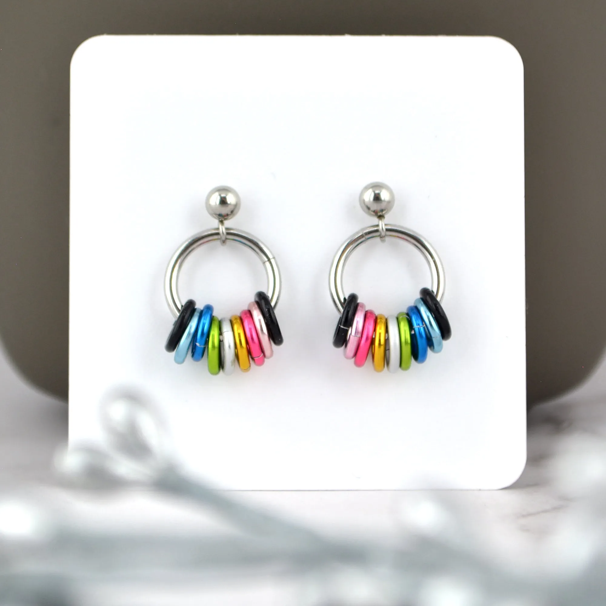 Queer Pride - Small Hoop Earring on Post