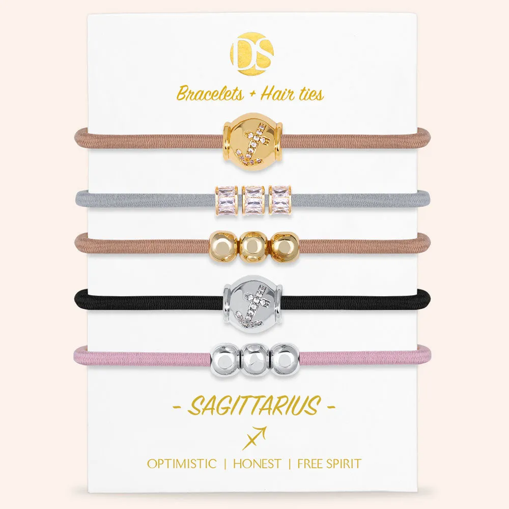 "Special Someone" Set of  5 Zodiac Hair Ties & Bracelet Jewels