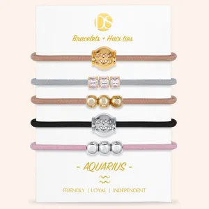 "Special Someone" Set of  5 Zodiac Hair Ties & Bracelet Jewels