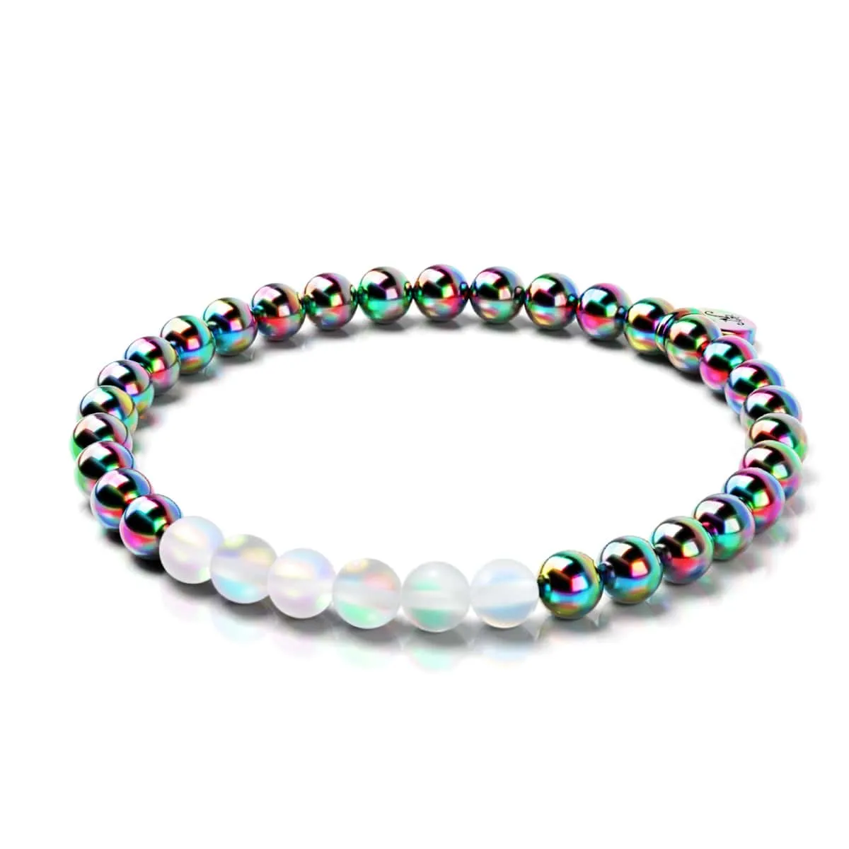 Rainbow White | Unicorn Silver | Mermaid Glass Expression Bracelet
