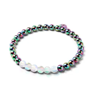 Rainbow White | Unicorn Silver | Mermaid Glass Expression Bracelet
