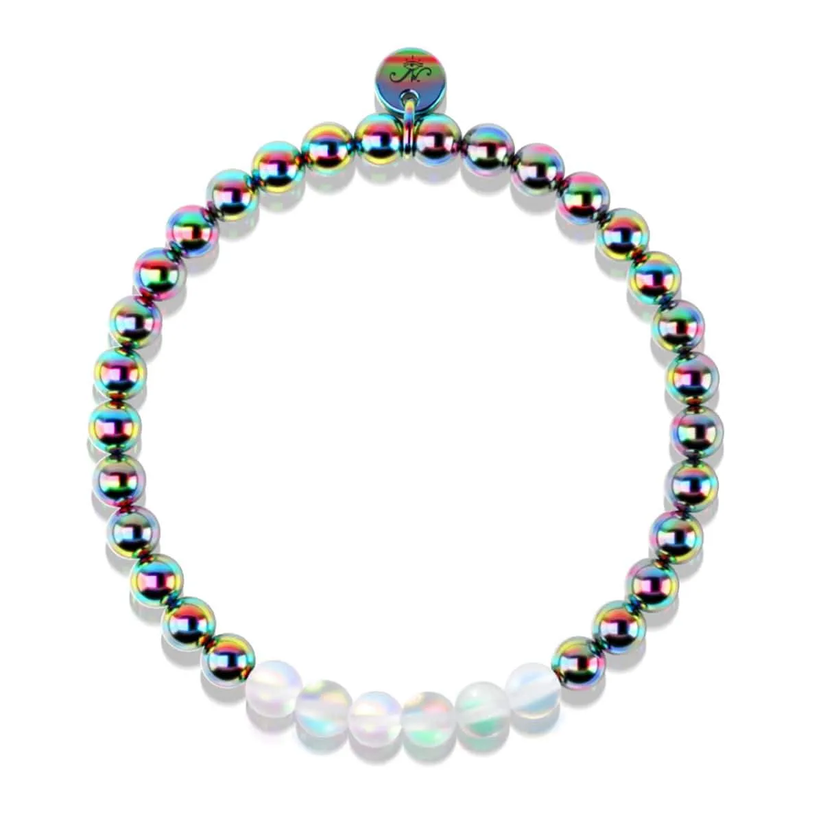 Rainbow White | Unicorn Silver | Mermaid Glass Expression Bracelet