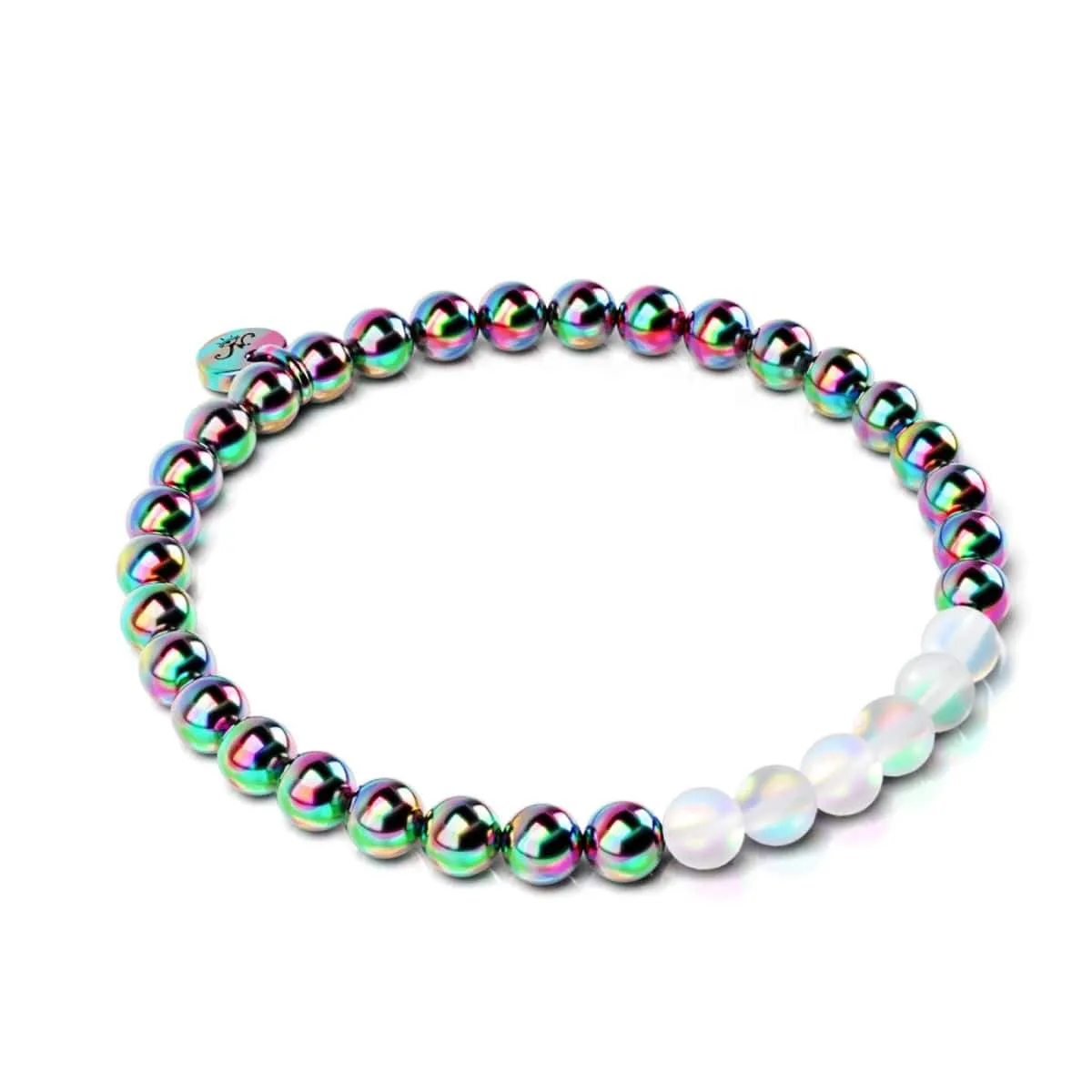 Rainbow White | Unicorn Silver | Mermaid Glass Expression Bracelet