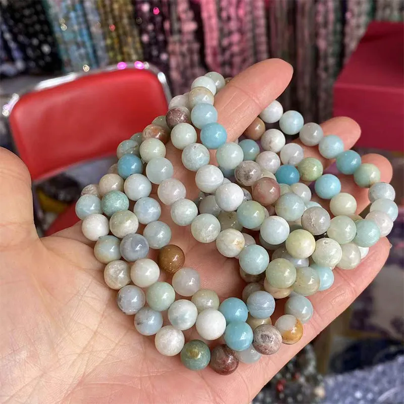 Real Amazonite Bracelet for Emotional Balance & Communication